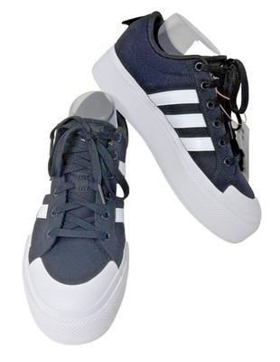 Adidas Bravada 2.0 Platform Skateboarding Shoe IE2310 Black White Women Size 8.5