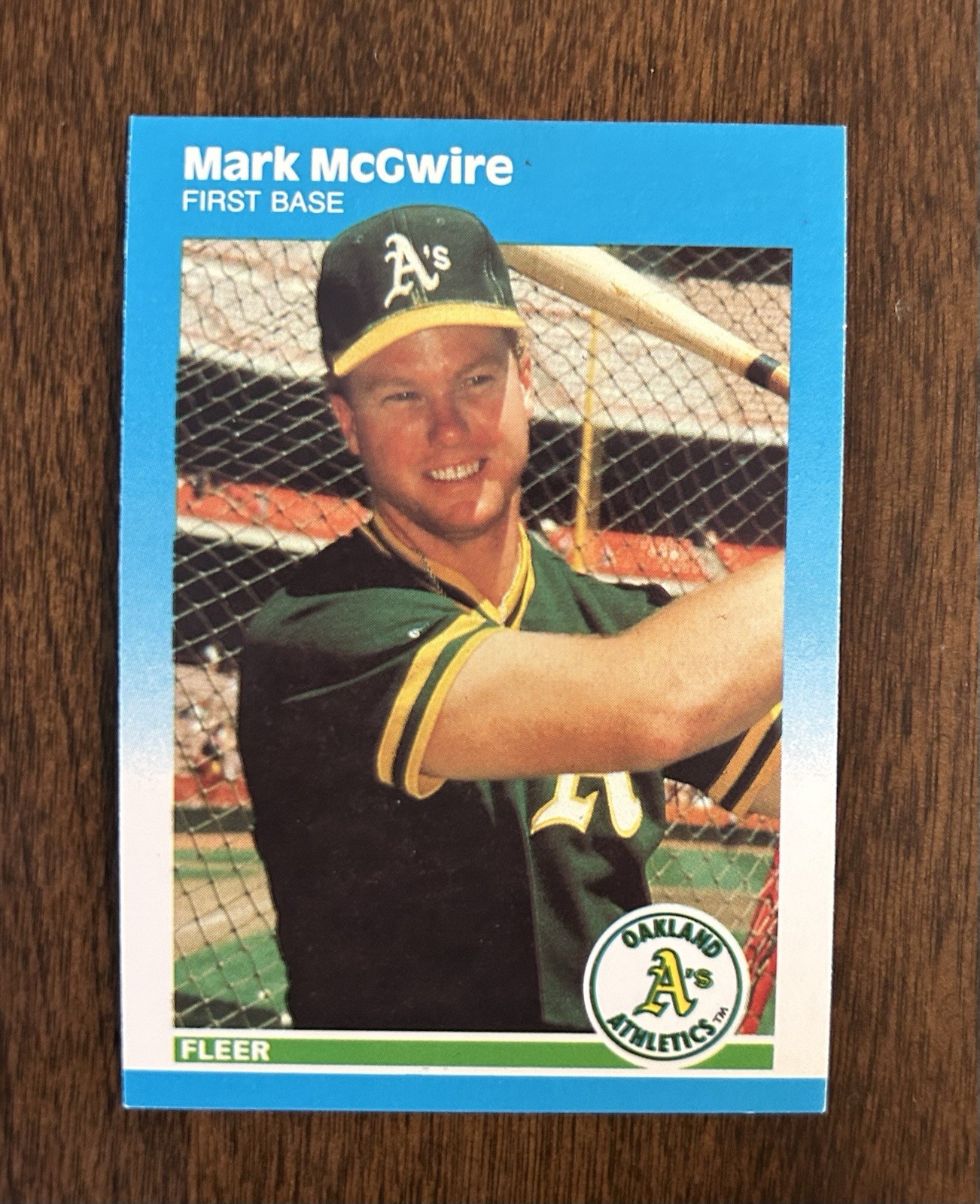 1987 Fleer Update - MARK MCGWIRE #U-76 - Oakland Athletics (RC)