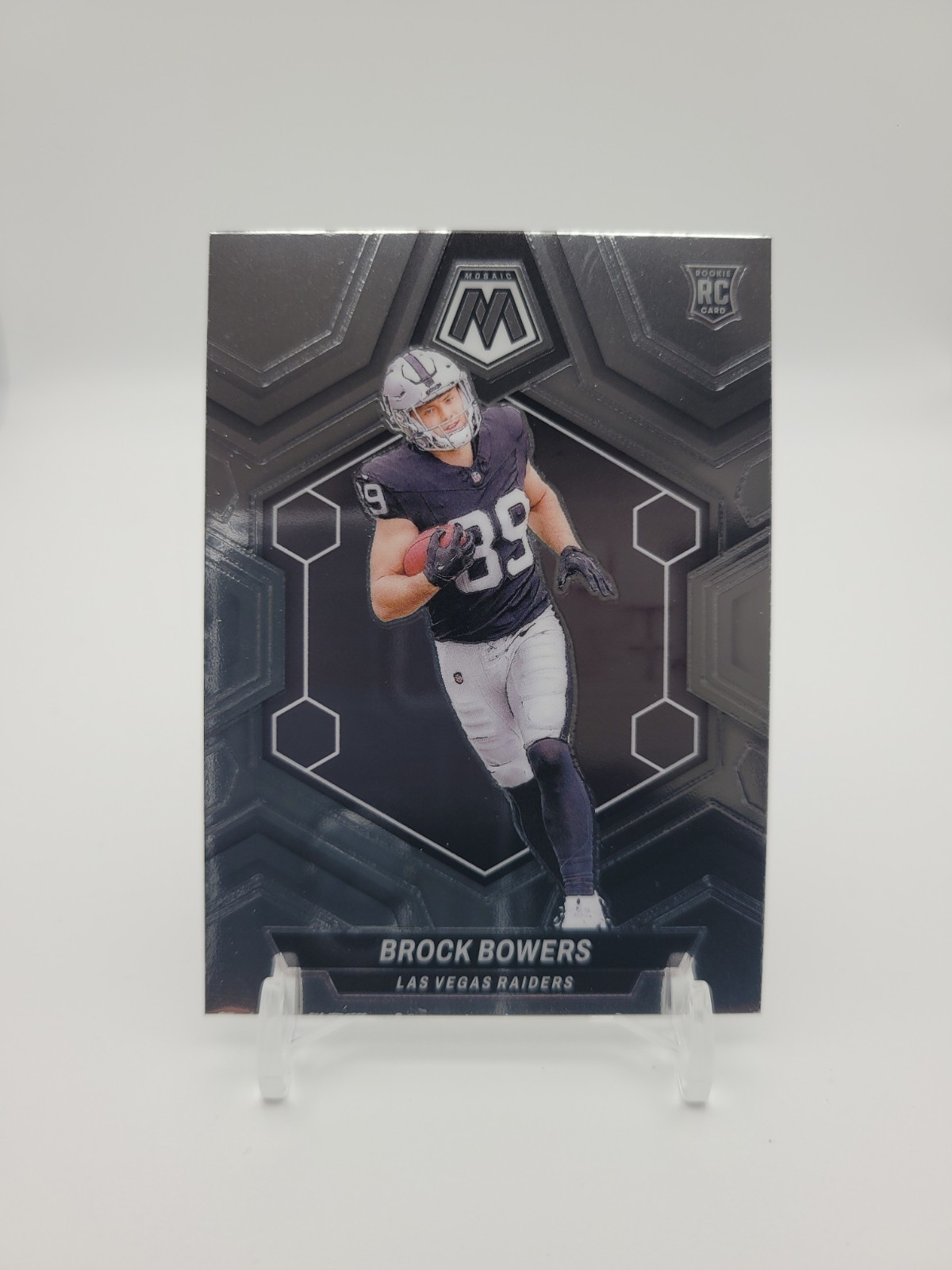 BROCK BOWERS - 2024 Panini Mosaic Rookies Base #313 - Las Vegas Raiders - RC