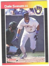 1989 Donruss Dale Sveum #146 Print Line Error Across Top of Card!