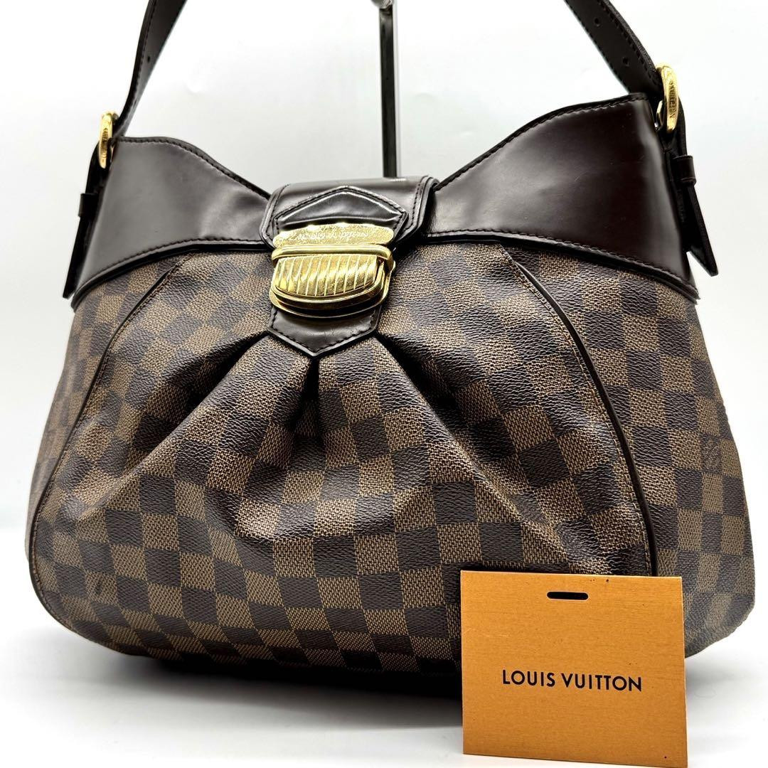 Louis Vuitton Sistina MM Damier PVC Leather Shoulder Bag Pre-Owned