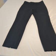 SPANX Womens Black Pull-On Straight Leg Pants...