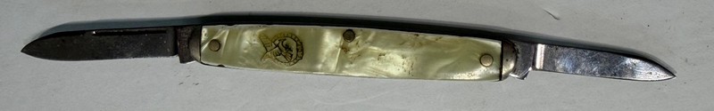 vintage 2 blade ULSTER pocket knife adv EAGLES FOE fraternal order of (UNUSED?)