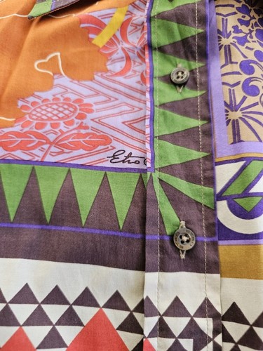 Camisa para mujer Etro Milano estampado floral con botones talla 46 hecha en Italia - Imagen 6 de 11
