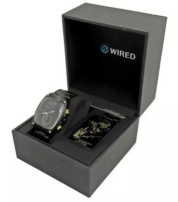 SEIKO Wired Metal Gear Rising Watch black stainless steel band 