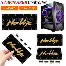 5V 3PIN ARGB Controller 8/16 Way Addressable ARGB Splitter Support SignalRGB