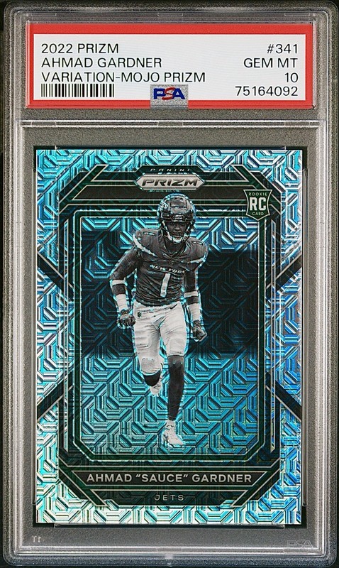 Ahmad “Sauce” Gardner PSA 10 - 2022 Prizm #341 VARIATION-MOJO /25 Rookie RC