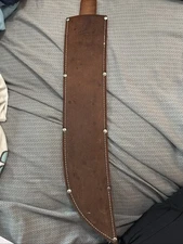 A Vintage Collins & Co. Legitimus No. 127 machete With Leather Sheath WW2 Era