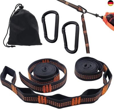 CONNECTION 2 Stück Hängematte Befestigung 2 m x 2.5 cm Seil für Hängematte 300 k