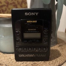 Sony Walkman Radio Cassette Player WM-F2085 Time/Alarm FM/AM System, Black