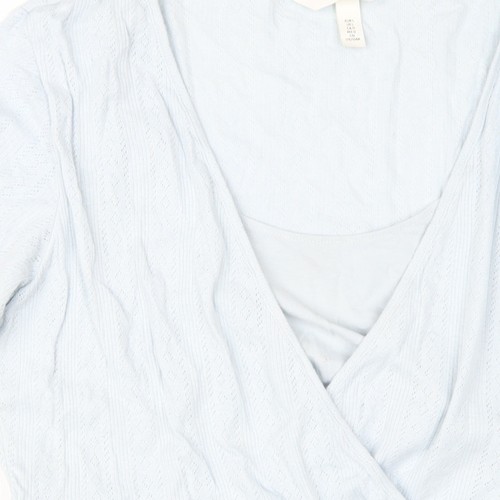 Mama Women's Blue Maternity Wrap T-Shirt L - Picture 9 of 12