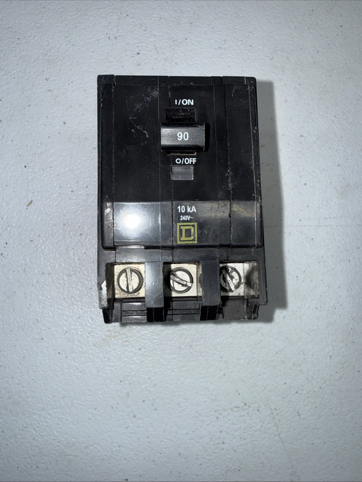 Square D QO QO390 3 Pole 90 Amp 240v Yellow Circuit Breaker