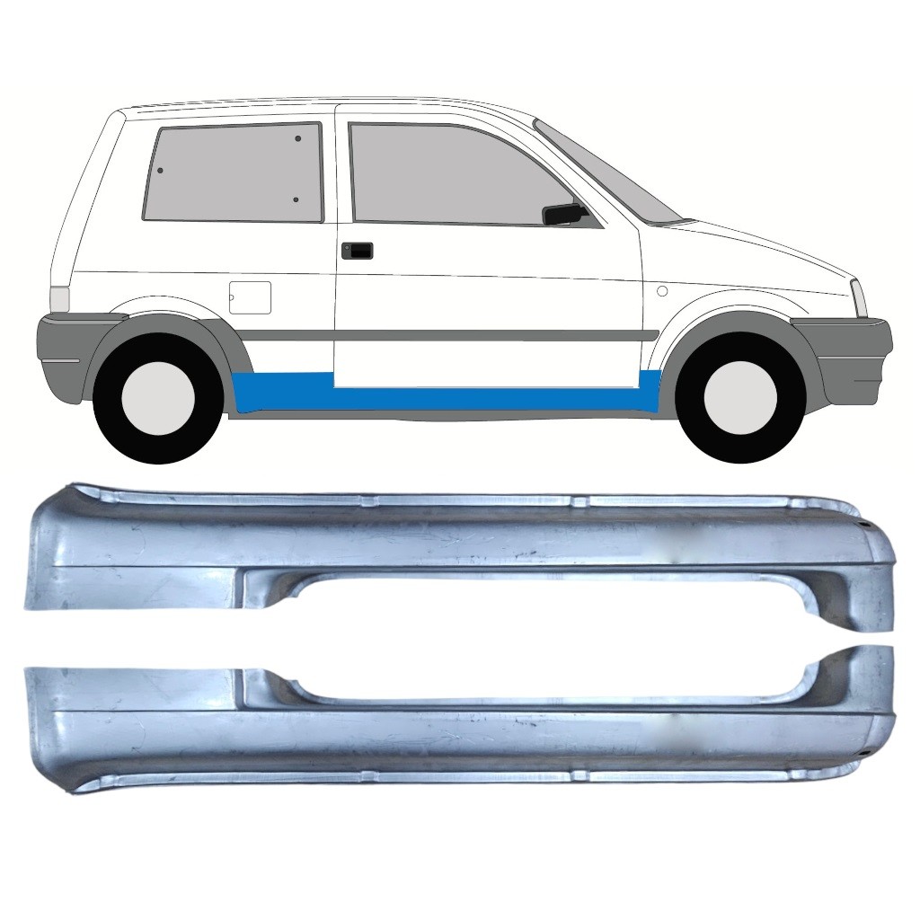 Full sill repair panel for Fiat Cinquecento 1991-1998 / Left+Right / Set