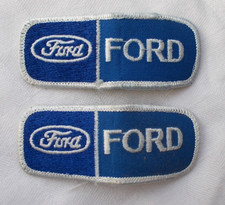 LOT of 2 Vintage Ford Motor Co Patches Sew on Embroidered OVAL Round Corners .4