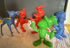 Vintage 1971 Marx Disney Figures Lot of 5 - Dopey, Bambi, Jiminy, Pluto, Donald