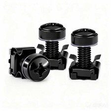 40 Pack M6 x 16mm Rack Screws and Cage Nuts for Server Cabinet, Server Shelve...