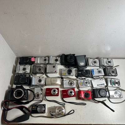 Lots Canon Fujifilm Sony Olympus Nikon Panasonic Digital Cameras - For Parts