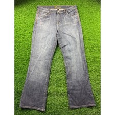 Kut From The Kloth Jeans Women's Sz 14 Blue Denim Mid-Rise Boot Cut Leg Stretch