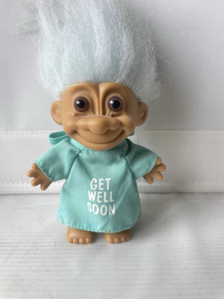 DE COLECCIÓN RUSS TROLL GET WELL SOON TROLL LIEBRE BLANCA/GRIS RARA DE COLECCIÓN RUSS TROLL Foto 4 de 4