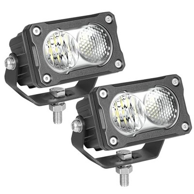 LED Pods Light Cube 3 Inch 2PCS Off Road Driving Bumper White Driving Combo