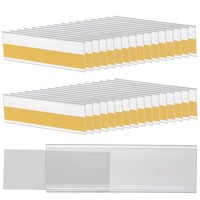 "100 StüCk Regaletikettenhalter, 3,9X1,2\" Regaletikettenstreifen, Etikettenhalter"