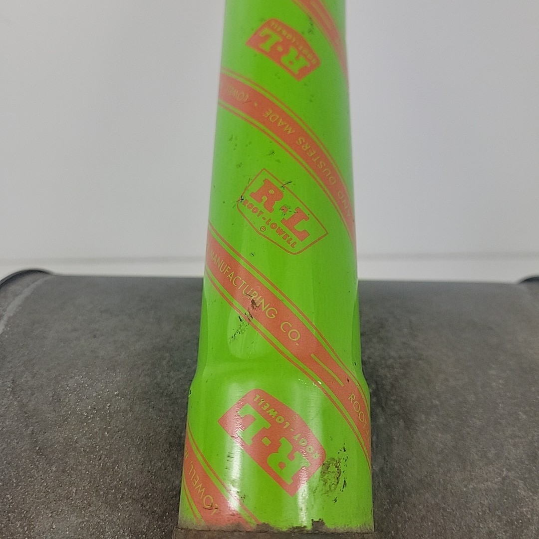 Vintage R-L Root-Lowell Tin Metal Bug Sprayer Green with Handle Large