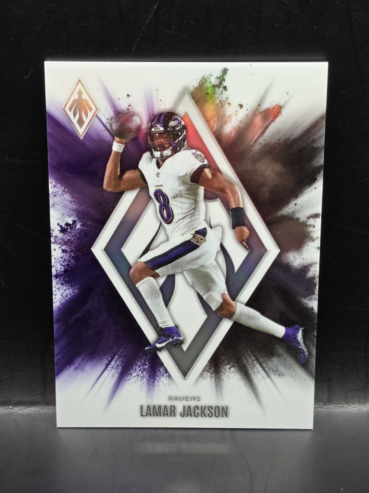 2025 Panini Phoenix Lamar Jackson Color Blast SSP #16 Case Hit