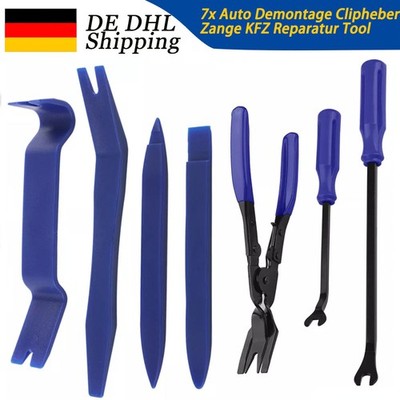 Auto Demontage Innenverkleidung Entferner Clipheber Zange Reparatur 7pcs Tool DE
