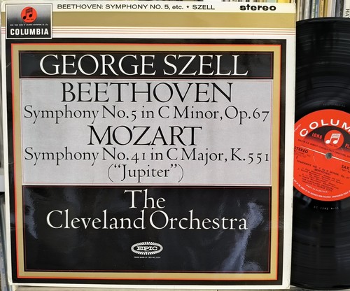 BEETHOVEN Symphony 5 MOZART Jupiter GEORGE SZELL Columbia SAX 2552 ED1 UK