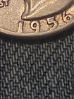 1956  Silver Washington Quarter Strike-Through Mint Error