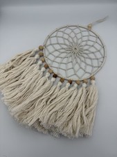 White Macrame Dream Catcher Wall Hanging Boho Decor Zen Peace 8 X 15