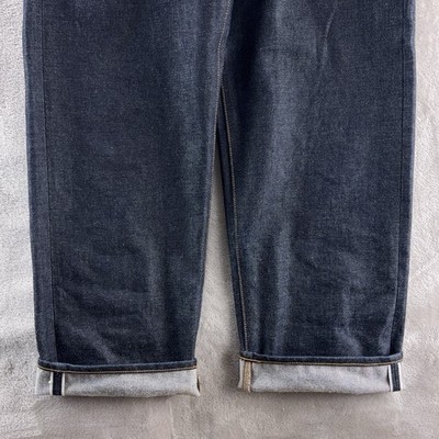 Supreme Selvedge Denim Jeans Mens Size 32x32 Blue Button Fly Japan