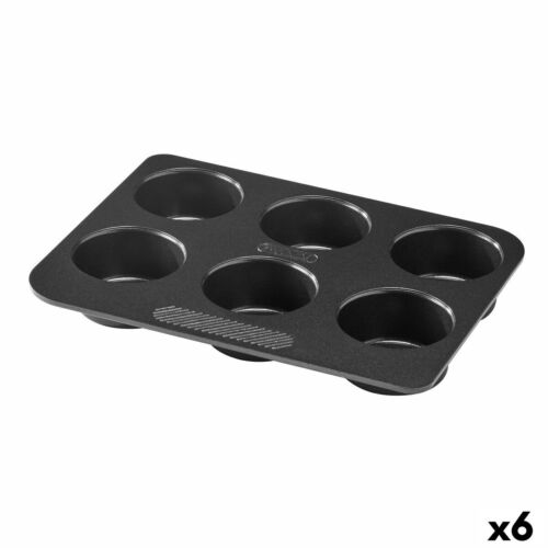 Molde para Tartaletas Pyrex Magic Negro 24 x 18 x 3 cm [6 Unidades] - Imagen 1 de 3