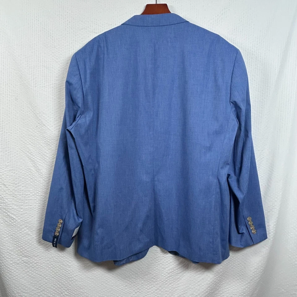 Nuevo abrigo deportivo blazer azul claro 54R talla grande y alto con etiquetas Saddlebred para hombre Foto 2 de 4