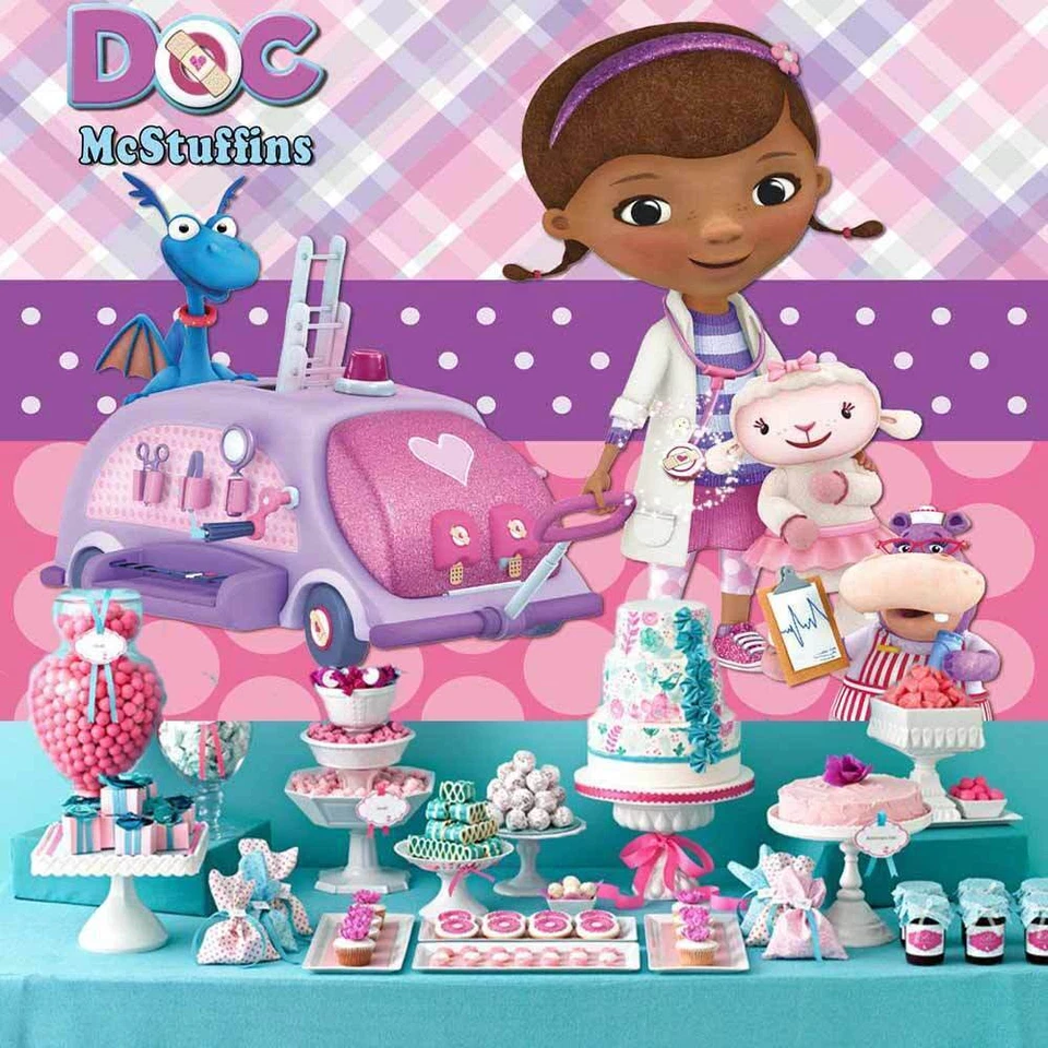 Doc McStuffins Party Supplies Birthday Decoration Backdrop Banner Vinyl 7x5ft - Image 4 of 4