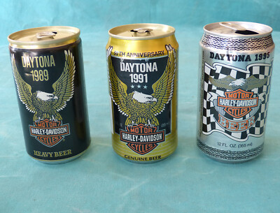 Harley Davidson Daytona 200 Bike Week Special Bierdosen 1989 1991 1995 LEER