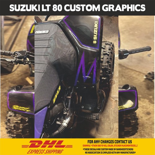 SUZUKI LT80 GRAFIK KIT PASSEND FÜR LT 80 AUFKLEBER QUAD DECALS STICKER GRAPHIC DECAL - Bild 6 von 8