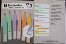 6 Textmarker Pastell, transluzent, 2 Strichst...