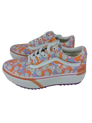 Vans Old Skool Stacked UV Activated Peace Sign Platform Sneakers Women's SZ 7