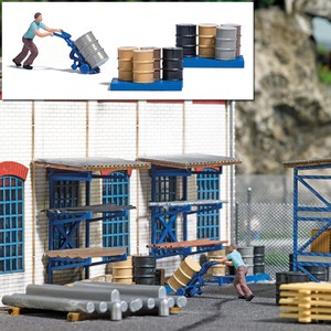 Action Set: barrel truck - OO gauge Figures Busch 7842 4001738078428 | eBay