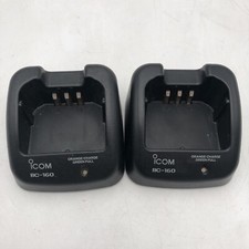Lot Of 2 Used ICOM BC-160 DESKTOP CHARGERS BASES ONLY READ B