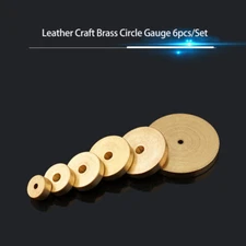 LeatherCraft Brass Circle Gauge 6pcs/Set Arc Leather edge gauges DIY Tools