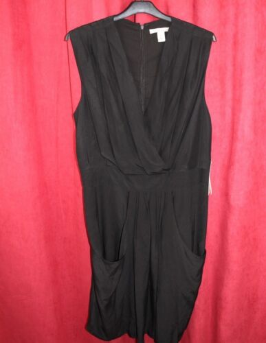 Kenneth Cole Black Silk Wrap Dress Size 10 - Picture 1 of 4