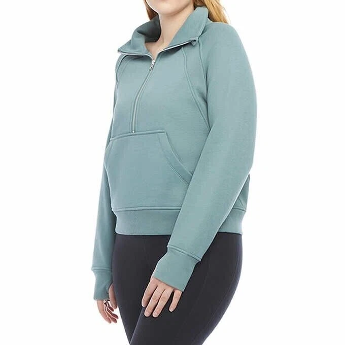 NWoT Danskin Para Mujer Mezcla Costilla Media Cremallera Sudadera Chaqueta Verde Azulado Talla XL $80 EE304 Foto 2 de 3