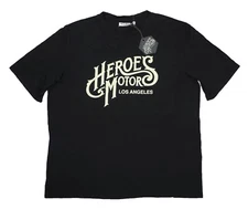 Heroes Motors Logo Graphic Print Short Sleeve Crew Neck Men's T-Shirt NWT