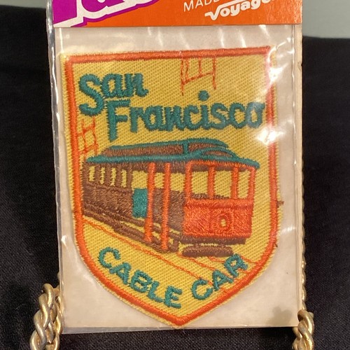 San Francisco California Cable Car Patch 1970's Vintage Travel Souvenir NEW - Picture 2 of 5