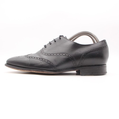Jack Erwin schwarz Leder Budapester Herren Größe 8,5 elegante Oxford-Schuhe elegante Schuhe - Bild 6 von 14