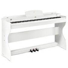 88 Tasten Digital Piano Elektronisches Klavier 3-Pedale für Anfänger Weiß
