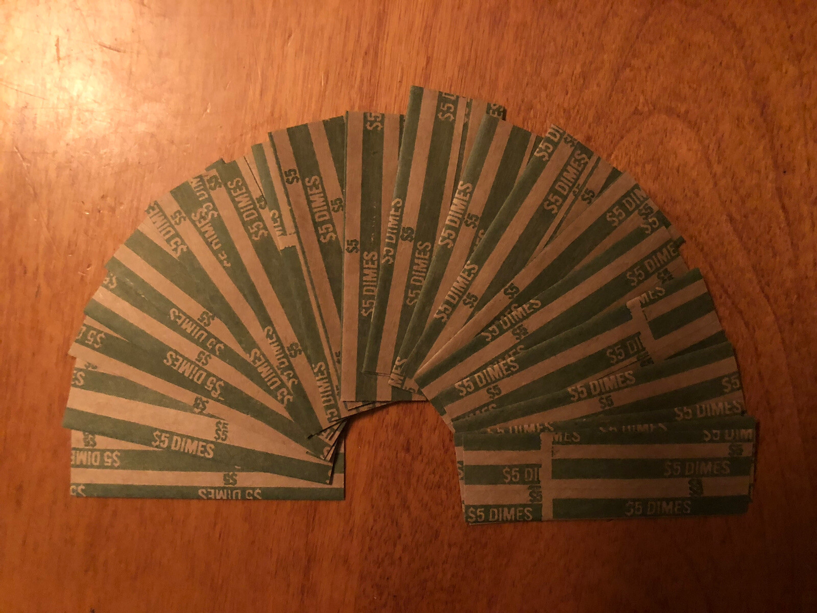 20 US Dime Coin Wrappers Flat