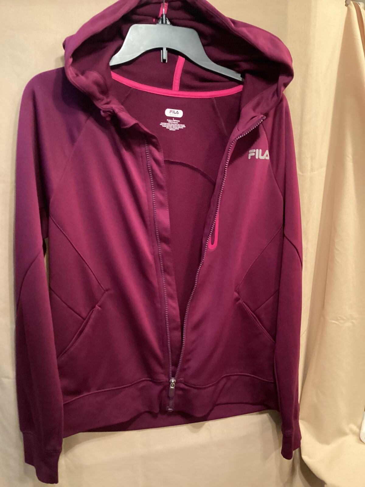 fila sport giacca con cappuccio e cerniera completa